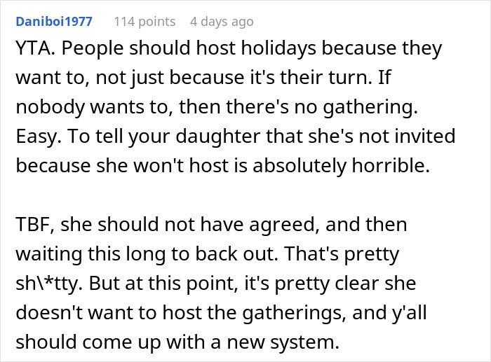 “Am I A Jerk For Uninviting My Daughter To Thanksgiving Since She Won’t Host It?” “Am I A Jerk For Uninviting My Daughter To Thanksgiving Since She Won’t Host It?”