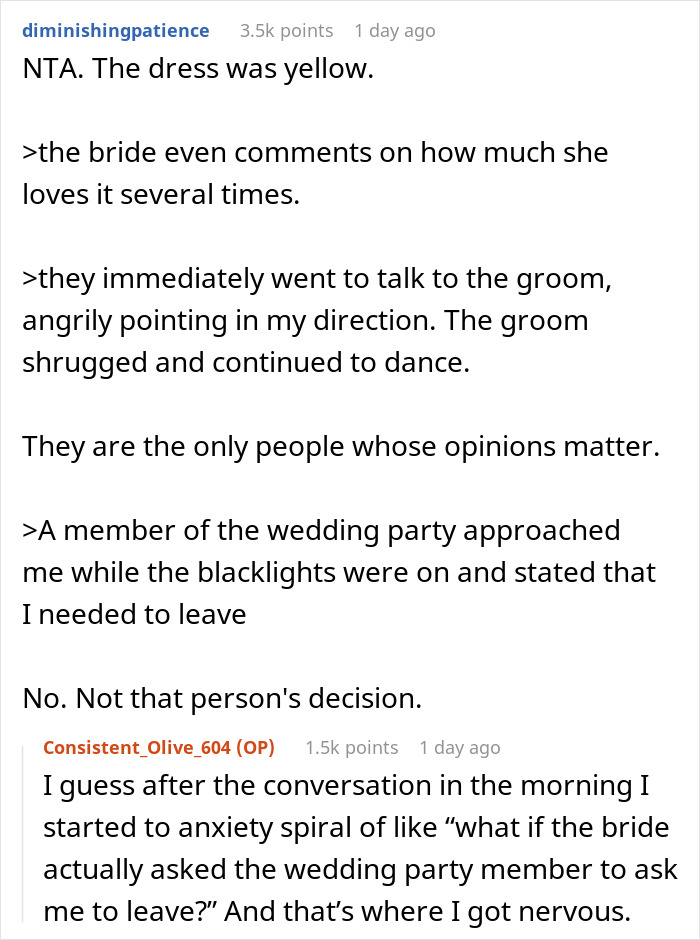&ldquo;Incredibly Embarrassed&rdquo;: Woman&rsquo;s Dress Changes Color At The Wedding, Is Told To Get Out