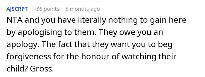 Aunt Wrongly Takes Heat From Folks For 'Poor Babysitting,' Refuses To Help Them With Niece At All Aunt Wrongly Takes Heat From Folks For 'Poor Babysitting,' Refuses To Help Them With Niece At All