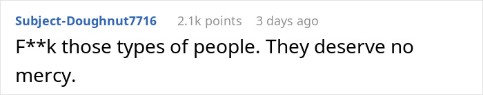 Reddit comment criticizing professors who humiliate students, expressing disapproval and lack of mercy.