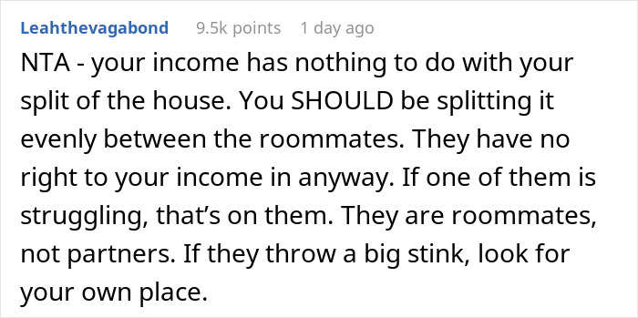 Woman Decides To Move Out After Roommates Find Out Her Salary: "Been Struggling To Pay Rent" Woman Decides To Move Out After Roommates Find Out Her Salary: "Been Struggling To Pay Rent"