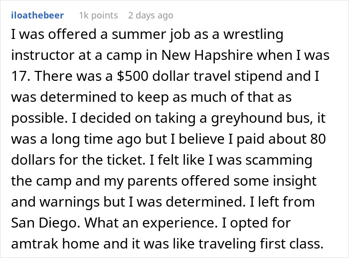 Reddit user shares a story about choosing a cheaper travel option over a direct Amtrak journey. Reddit user shares a story about choosing a cheaper travel option over a direct Amtrak journey.