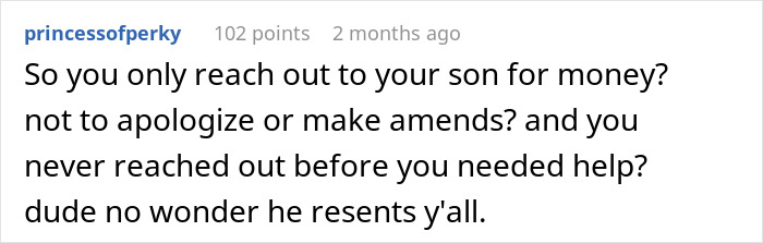 “My Husband Is Heartbroken”: Son Refuses To Pay Dad’s Bills After Harsh Punishment In His Teens “My Husband Is Heartbroken”: Son Refuses To Pay Dad’s Bills After Harsh Punishment In His Teens