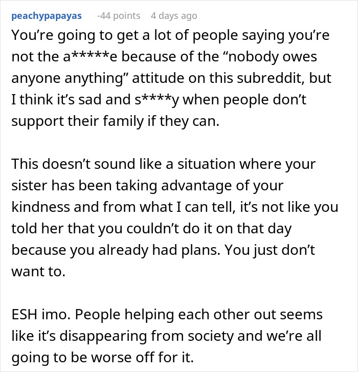Sis Accuses Woman Of “Ruining Family Bonds” Because She Won’t Babysit Niece For A $25 Coupon Sis Accuses Woman Of “Ruining Family Bonds” Because She Won’t Babysit Niece For A $25 Coupon
