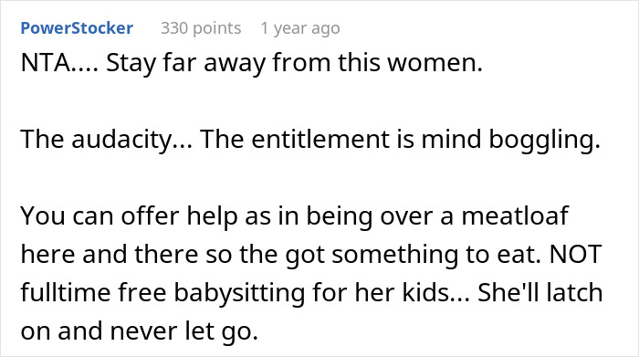 Entitled Neighbor Demands Woman Parent Her Kids 14 Hours A Day For Free, Woman Says Take A Hike Entitled Neighbor Demands Woman Parent Her Kids 14 Hours A Day For Free, Woman Says Take A Hike