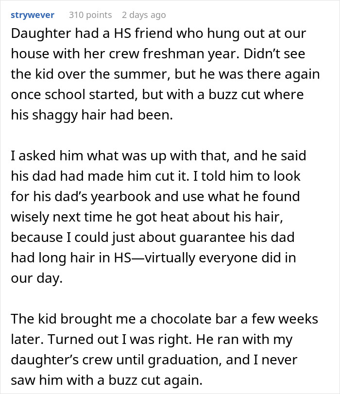 Man&rsquo;s Anger About Son&rsquo;s Hair Stops After Discovering His Own High School Photo With Similar Style