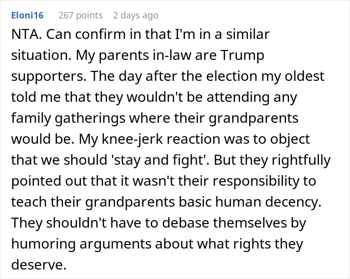 Grandparents Pressure Son To Cut Kids Off Until They Come To Family Events After Election Grandparents Pressure Son To Cut Kids Off Until They Come To Family Events After Election