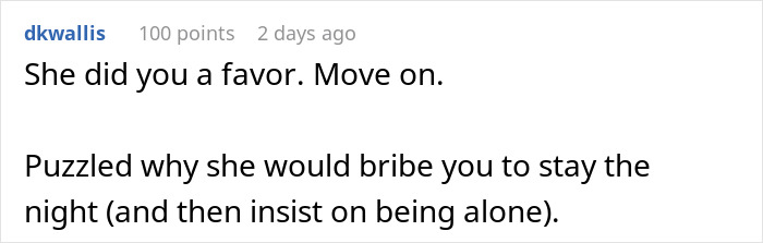 Comment discussing a woman's interaction after an accidental text from her friend reveals hate.