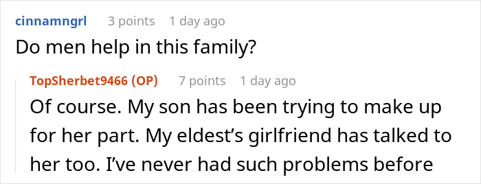 Son's GF Keeps Saying "No Ring, No Wife Duties" After Every Dinner, Mom Doesn't Want Her At House