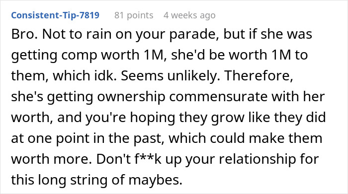 Man Relying On Wife's Salary Tells Her "Tough It Out For 5 Years" At Toxic Job To Make Them Rich Man Relying On Wife's Salary Tells Her "Tough It Out For 5 Years" At Toxic Job To Make Them Rich