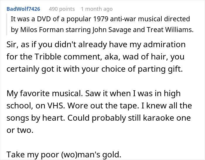 Comment thread discussing a 1979 anti-war musical film, appreciation for movie choice, and nostalgic VHS memories. Comment thread discussing a 1979 anti-war musical film, appreciation for movie choice, and nostalgic VHS memories.