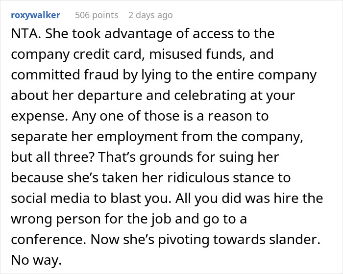 Assistant Throws Herself A $2,000 Farewell Party As A Popularity Test, Ends Up Without A Job