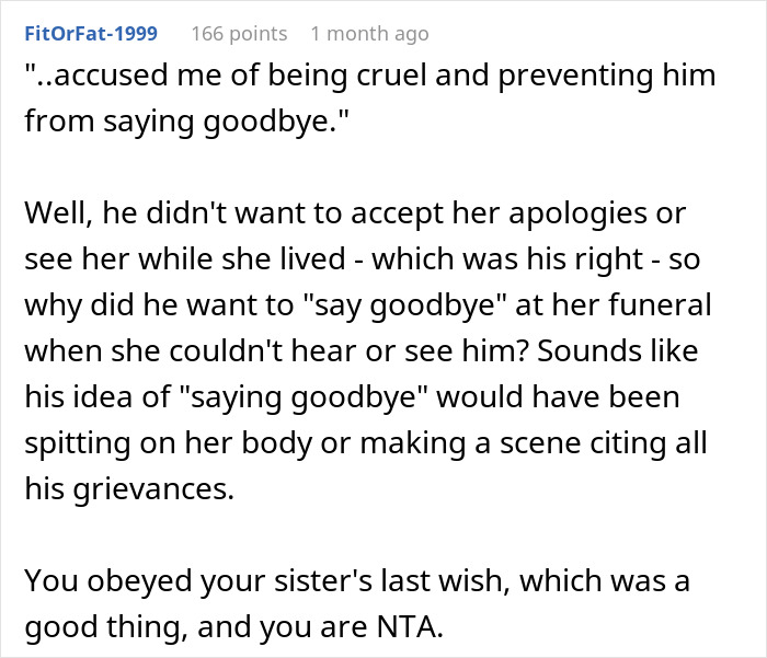 Late Sister's Last Wish Of Banning Bro From Funeral Causes Drama After Sibling Complies