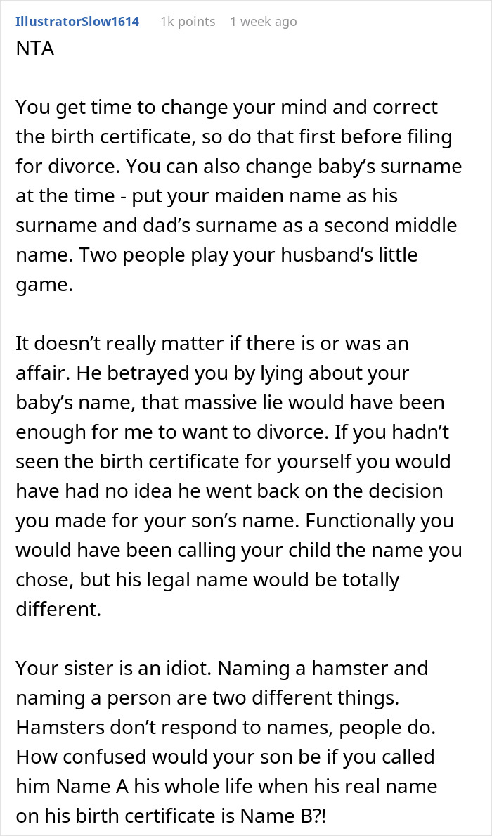 Woman Plans To Divorce Husband For Changing Their Son&rsquo;s Name Behind Her Back