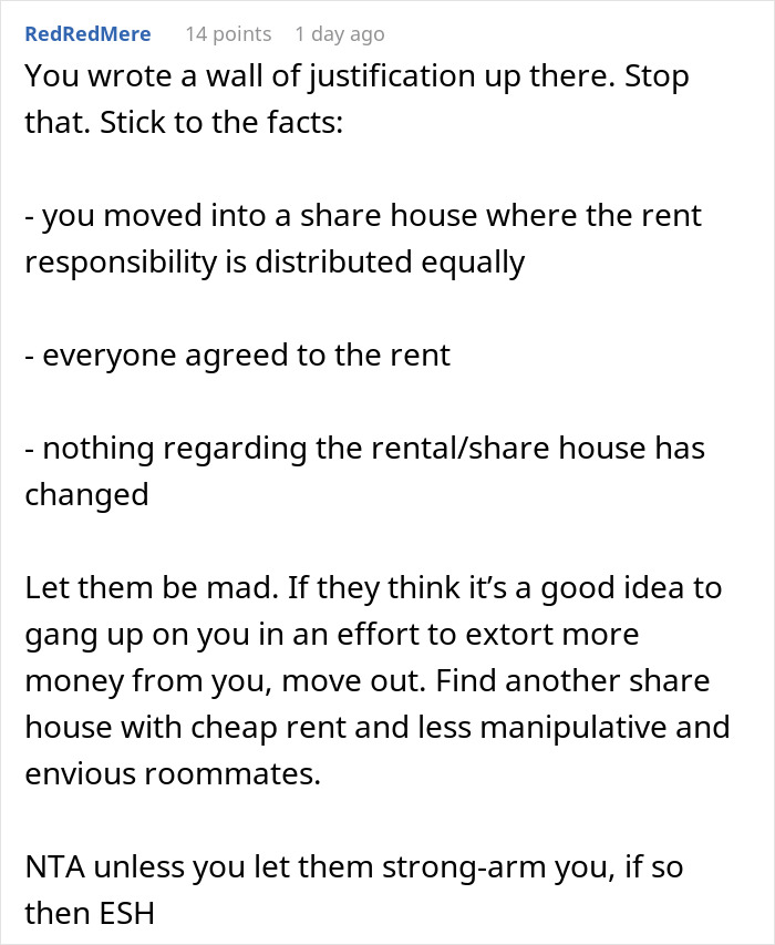 Woman Decides To Move Out After Roommates Find Out Her Salary: "Been Struggling To Pay Rent" Woman Decides To Move Out After Roommates Find Out Her Salary: "Been Struggling To Pay Rent"