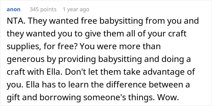 Woman Shares Her Hobby With Friend&rsquo;s Daughter, Gets Silent Treatment For Not Gifting The Supplies