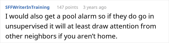 New Homeowner Stunned By Neighbor's Demand That They Watch Her Kids While They Swim In Their Pool