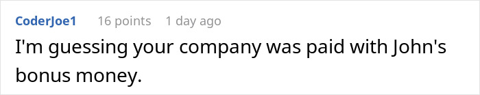 Reddit comment about malicious compliance related to bonus money. Reddit comment about malicious compliance related to bonus money.