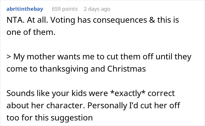 Grandparents Pressure Son To Cut Kids Off Until They Come To Family Events After Election Grandparents Pressure Son To Cut Kids Off Until They Come To Family Events After Election