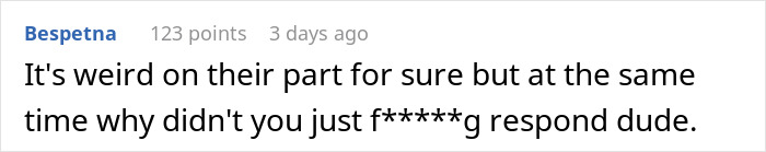 Reddit comment about being fired before starting due to not responding.