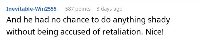 Comment from a college student outsmarting a professor, highlighting retaliation.