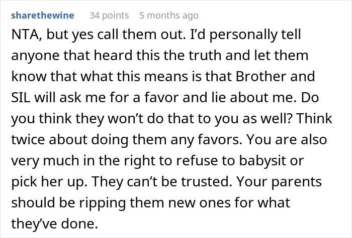 Aunt Wrongly Takes Heat From Folks For 'Poor Babysitting,' Refuses To Help Them With Niece At All Aunt Wrongly Takes Heat From Folks For 'Poor Babysitting,' Refuses To Help Them With Niece At All
