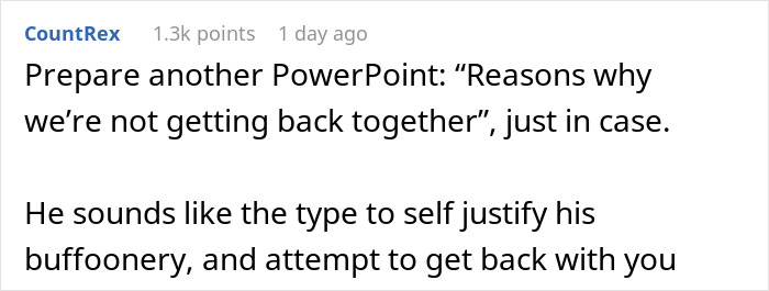 Man Thinks Criticizing GF&rsquo;s Food With A Presentation Is Funny Until She Gives One To Him