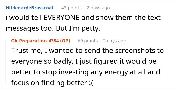 Text message reveals betrayal between friends in online conversation.