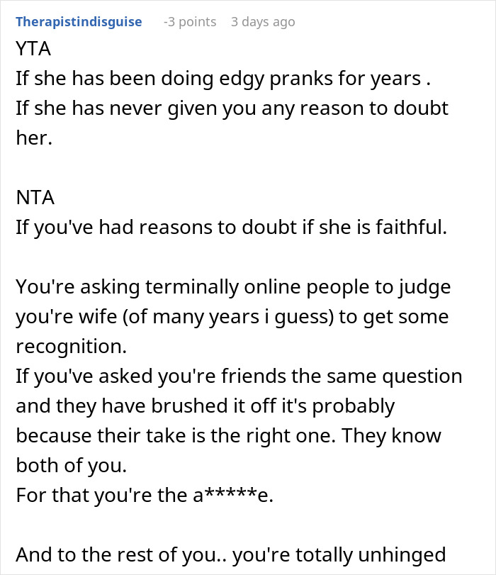 &ldquo;Joke Went Way Too Far&rdquo;: Woman Gets Upset After Husband Falls For Her Prank