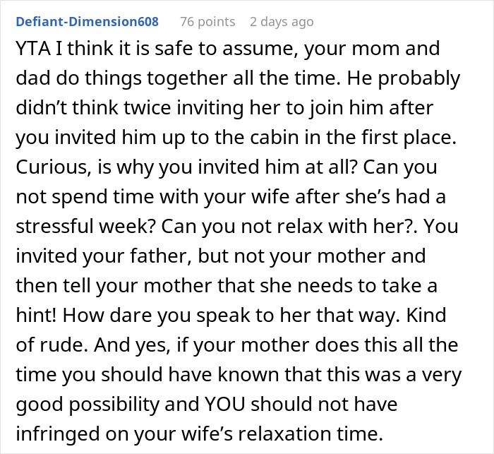 MIL Fumes After Realizing DIL Won’t Cater To Her Unannounced Visit On Vacation MIL Fumes After Realizing DIL Won’t Cater To Her Unannounced Visit On Vacation