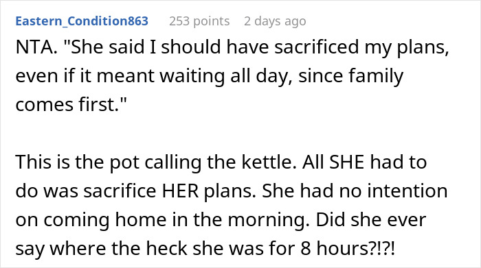"Family Comes First": Guy Chooses To Go To Party Instead Of Waiting For Sister To Pick Up Her Son