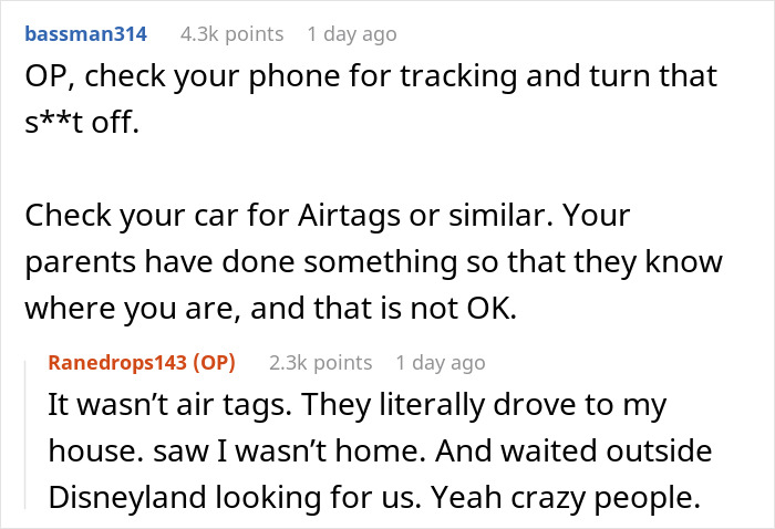 Online discussion about parents tracking a date using phone and AirTags. Online discussion about parents tracking a date using phone and AirTags.