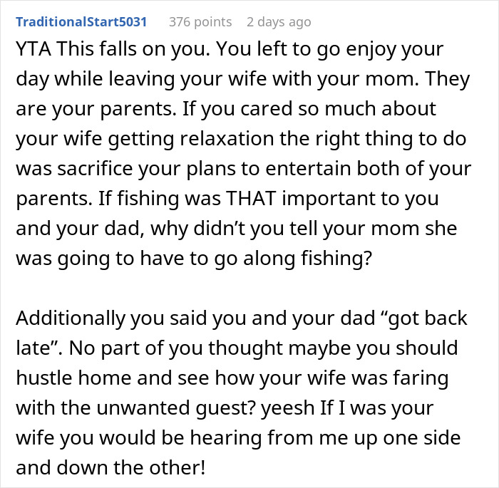 MIL Fumes After Realizing DIL Won’t Cater To Her Unannounced Visit On Vacation MIL Fumes After Realizing DIL Won’t Cater To Her Unannounced Visit On Vacation