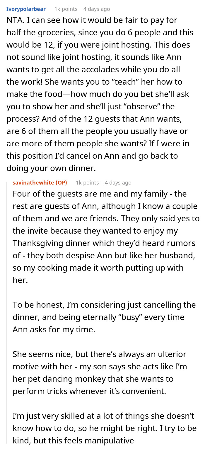 Woman Balks Out Of Thanksgiving After Friend’s Demands Turn “Toxic And Manipulative” Woman Balks Out Of Thanksgiving After Friend’s Demands Turn “Toxic And Manipulative”