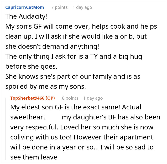 Son's GF Keeps Saying "No Ring, No Wife Duties" After Every Dinner, Mom Doesn't Want Her At House