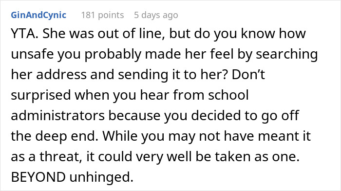 Mom Is Called Creepy And Unhinged: "Out Of Curiosity, I Easily Found Her Address" Mom Is Called Creepy And Unhinged: "Out Of Curiosity, I Easily Found Her Address"