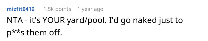 Husband Laughs After Neighbor Asks His Pregnant Wife To Cover Up While Swimming In Her Own Pool