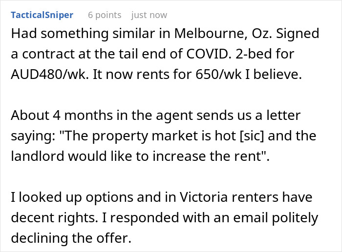 Tenant declines rent increase with email; landlord cannot change terms without consent.