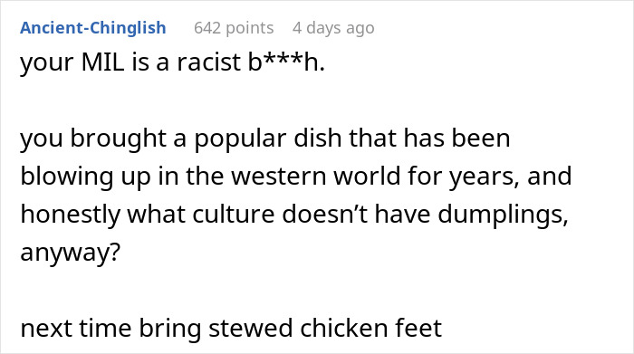 Homemade Chinese Food Makes MIL Lose It, Leaves DIL Crying In Her Car Whilst Family Dines Homemade Chinese Food Makes MIL Lose It, Leaves DIL Crying In Her Car Whilst Family Dines