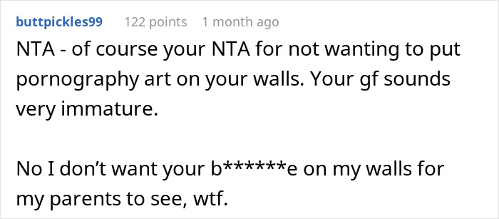 "A Homemade Piece Of Artwork": Guy Hates GF's Birthday Gift, Says It Makes Him Uncomfortable "A Homemade Piece Of Artwork": Guy Hates GF's Birthday Gift, Says It Makes Him Uncomfortable