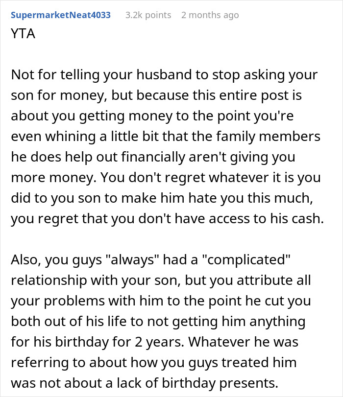 “My Husband Is Heartbroken”: Son Refuses To Pay Dad’s Bills After Harsh Punishment In His Teens “My Husband Is Heartbroken”: Son Refuses To Pay Dad’s Bills After Harsh Punishment In His Teens