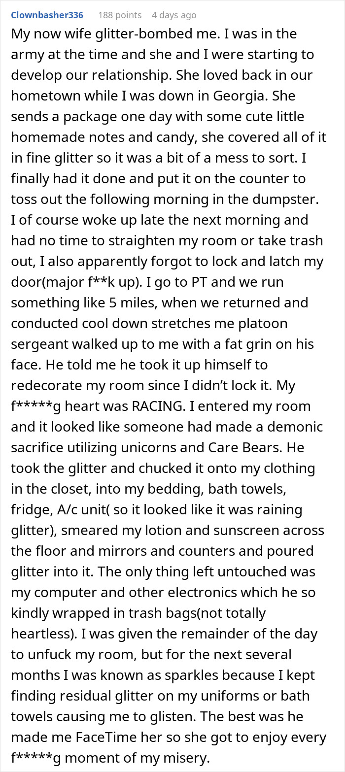 Woman Accidentally Covers Her Situationship In Glitter, It Helps Her Realize He&rsquo;s Her Boyfriend