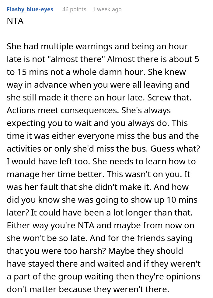 Group Leaves Friend After She’s Late Yet Again, Sparks Major Friendship Fallout Group Leaves Friend After She’s Late Yet Again, Sparks Major Friendship Fallout