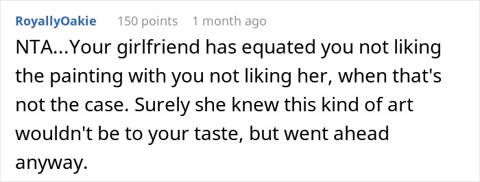"A Homemade Piece Of Artwork": Guy Hates GF's Birthday Gift, Says It Makes Him Uncomfortable "A Homemade Piece Of Artwork": Guy Hates GF's Birthday Gift, Says It Makes Him Uncomfortable