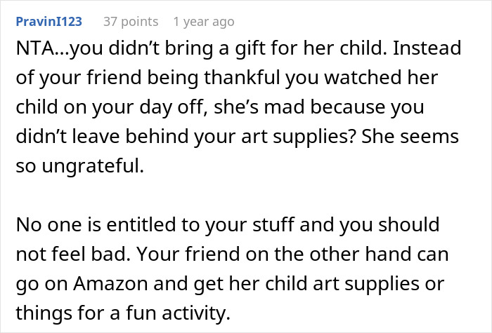 Woman Shares Her Hobby With Friend&rsquo;s Daughter, Gets Silent Treatment For Not Gifting The Supplies