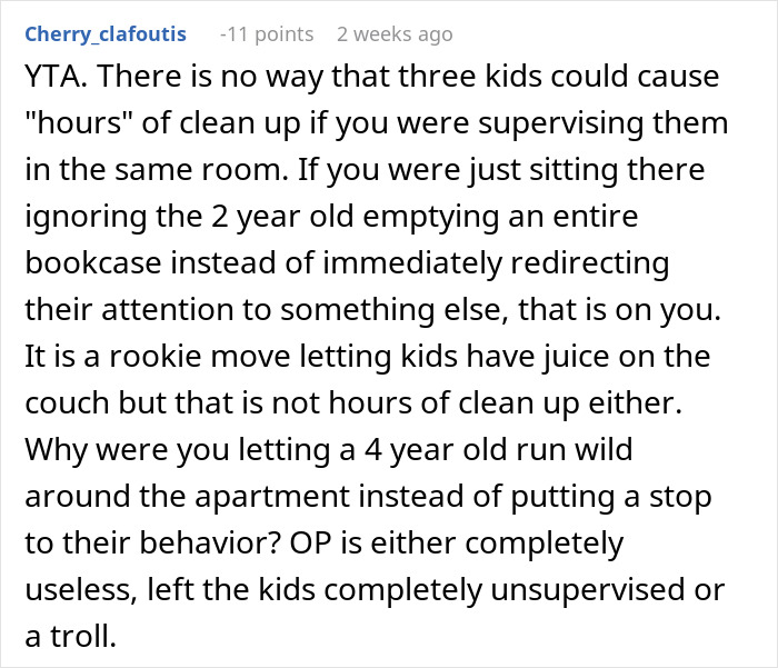 Kids Completely Wreck Aunt’s Apartment, Mom Gets Defensive When She Loses Her Free Babysitter Kids Completely Wreck Aunt’s Apartment, Mom Gets Defensive When She Loses Her Free Babysitter