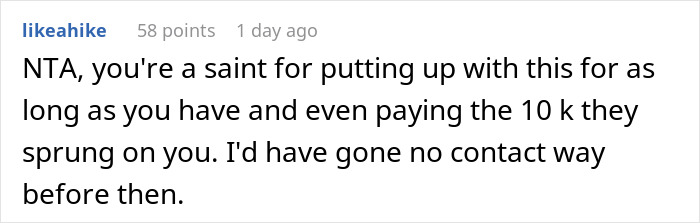 Comment about a woman canceling a last-minute family cruise, praising her patience. Comment about a woman canceling a last-minute family cruise, praising her patience.