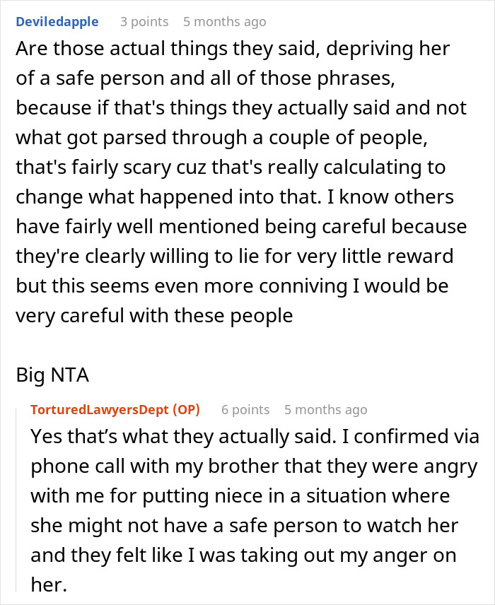 Aunt Wrongly Takes Heat From Folks For 'Poor Babysitting,' Refuses To Help Them With Niece At All Aunt Wrongly Takes Heat From Folks For 'Poor Babysitting,' Refuses To Help Them With Niece At All