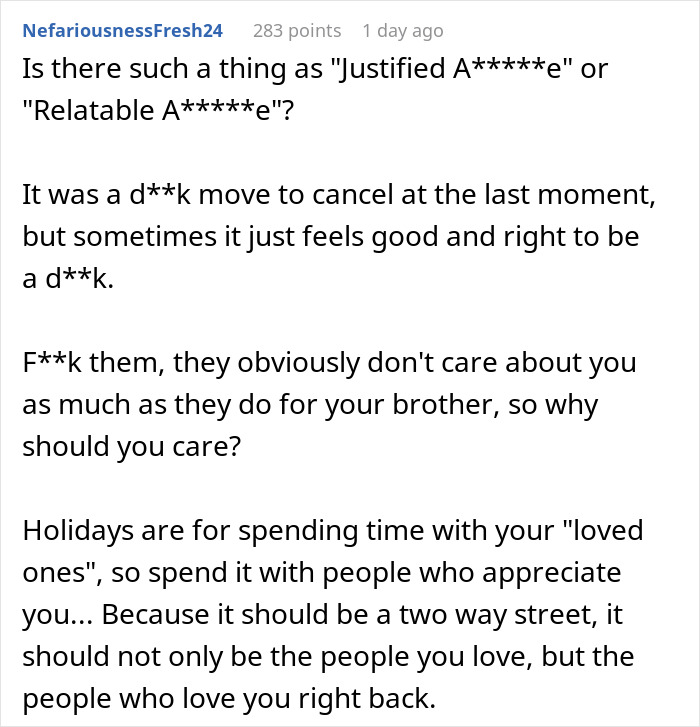 A Reddit user shares an opinion about a last-minute family cruise cancellation. A Reddit user shares an opinion about a last-minute family cruise cancellation.