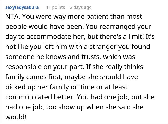 "Family Comes First": Guy Chooses To Go To Party Instead Of Waiting For Sister To Pick Up Her Son
